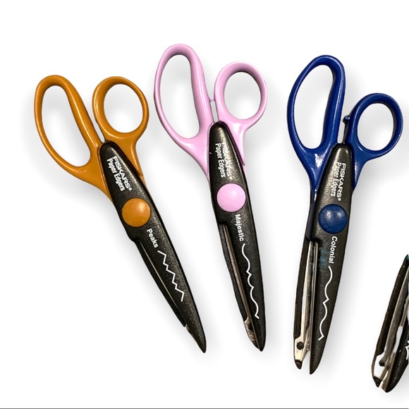 Fiskars Paper Edgers Scissors Lot of 6 - Picture 2 of 3
